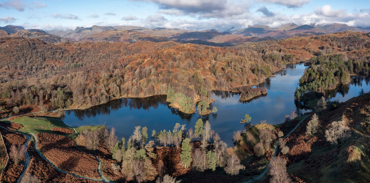 Tarn Hows elevated panorama