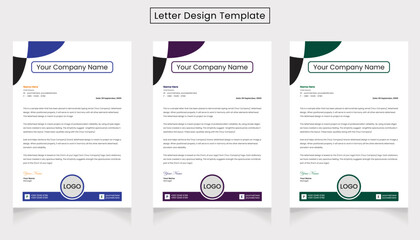 Modern Official Letter Head Design Template