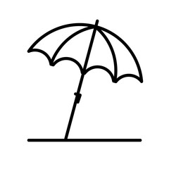 Beach umbrella - vektor icon