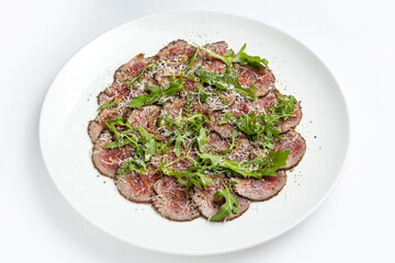 delicious carpaccio in the restaurant
