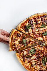 delicious pizza in an Italian restaurant
