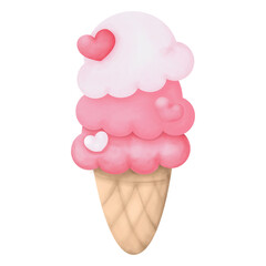 ice cream cone pink 