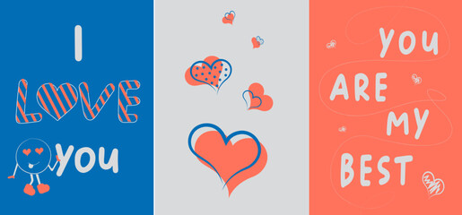 Love, heart vector illustration for Valentine's day