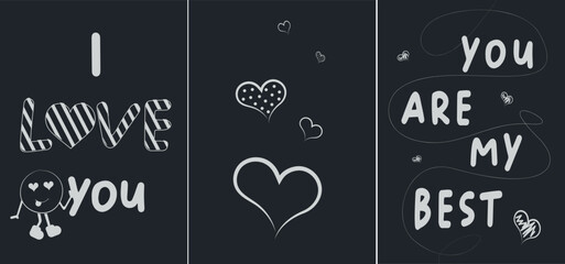 Love, heart vector illustration for Valentine's day