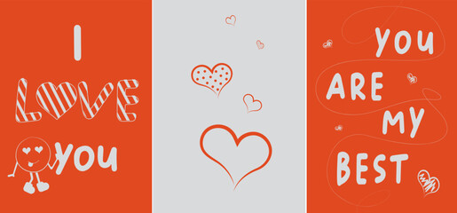 Love, heart vector illustration for Valentine's day