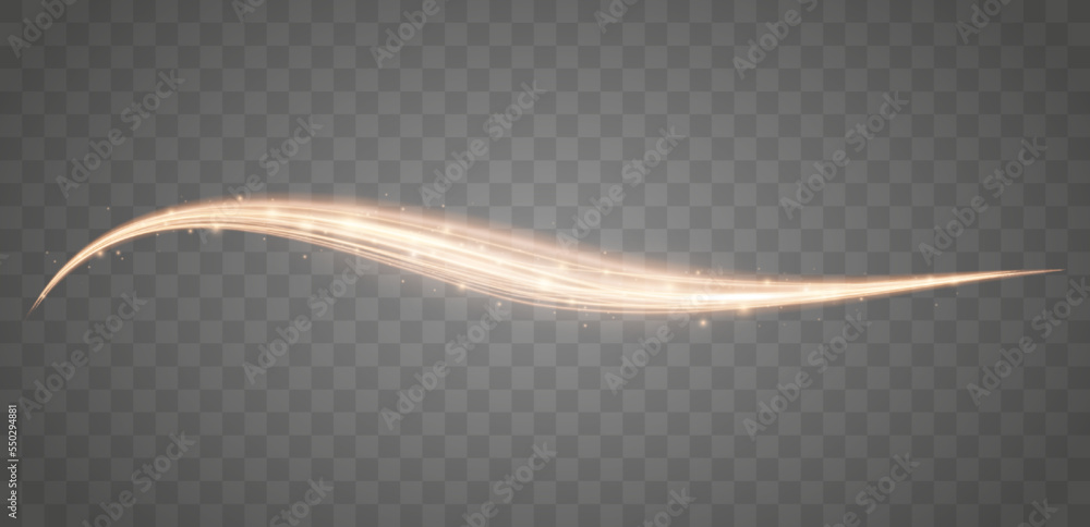 Poster shining lines. glowing trail wave vector light effect. vector illustration