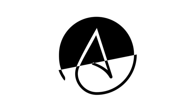 atheism agnosticism glyph icon animation