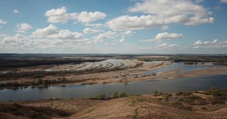 Spring hills and river mouth