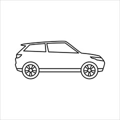 Car line icon. Simple outline style sign symbol. Auto, view, sport, race, transport concept. automobile vector illustration on white background