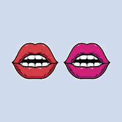 Open mouth Vector Illustration On Separate Background