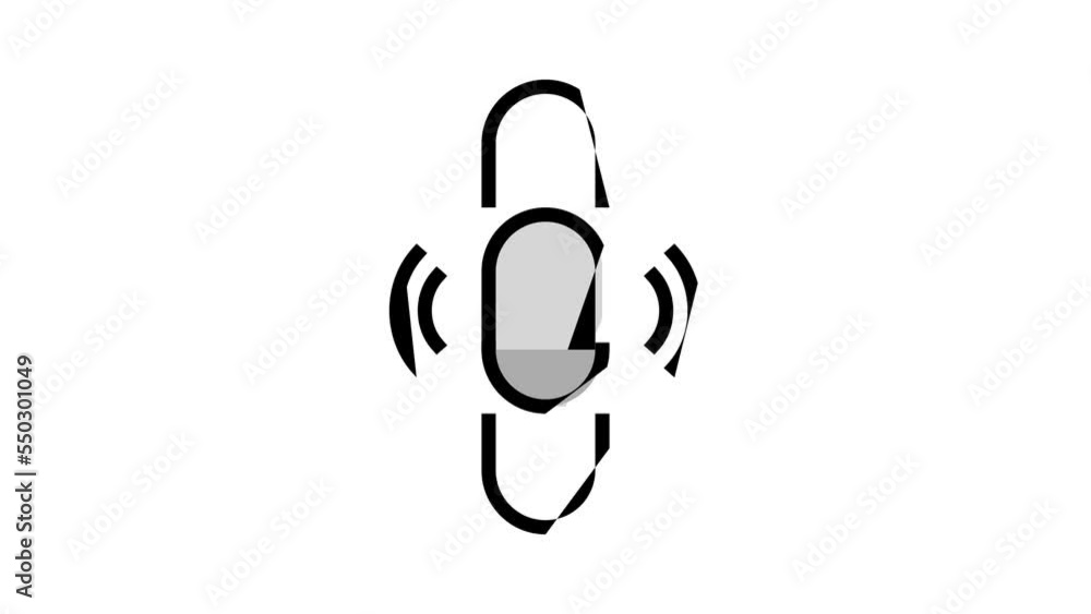 Poster thin transparent scroll color icon animation