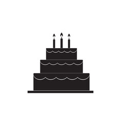 birthday cake vector icon
