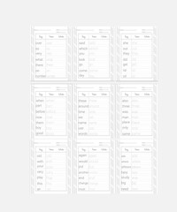Obraz premium Sight Words Tracing Worksheets