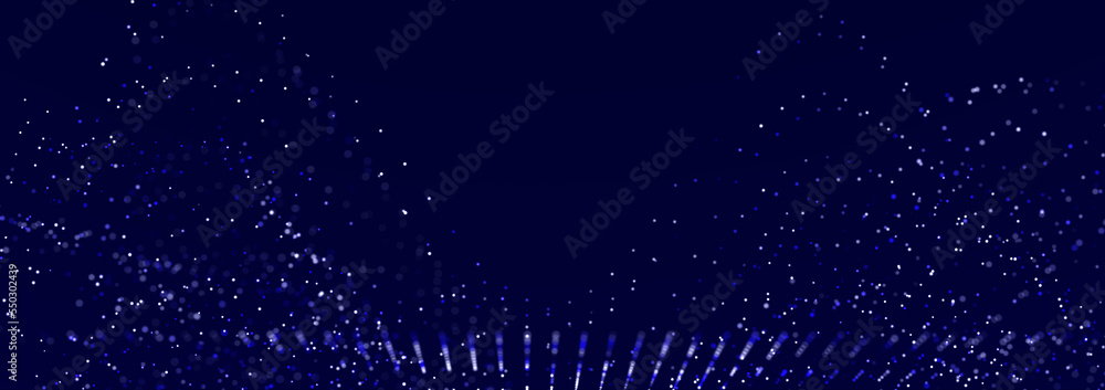 Poster futuristic wave with points and lines. big data. dynamic wave background. 3d rendering