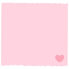 Square Memo Note Paper with Heart