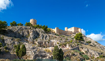 The castel of Castalla built in XI century in Alicante, Spain