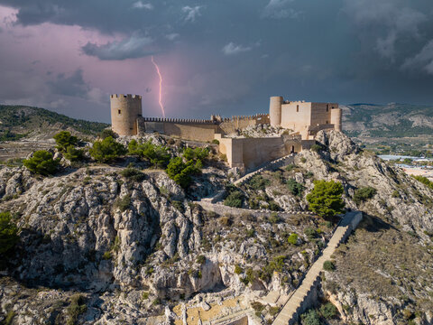 The castel of Castalla built in XI century in Alicante, Spain