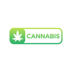 Cannabis leaf logo vector icon 