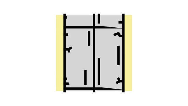 cement concrete road color icon animation