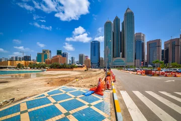 Cercles muraux Abu Dhabi Cityscape of Abu Dhabi, capital of the United Arab Emirates.