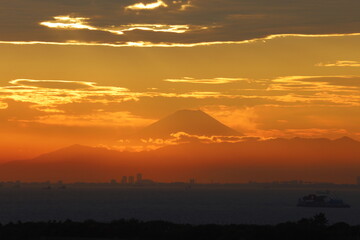 sunset in Mt. Fuji