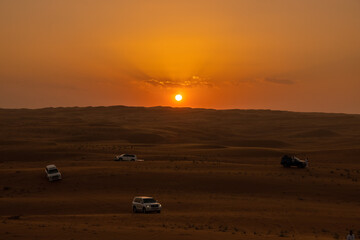 Dune Bashing during sunset