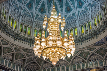 Sultan Qaboos Grand Mosque chandelier