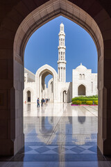 View of the Sultan Qaboos Mosque from the arch