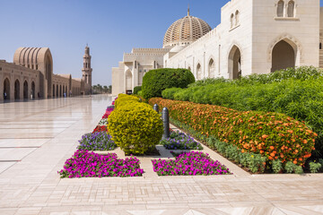 Flowerbed in Sultan Qaboos Mosque