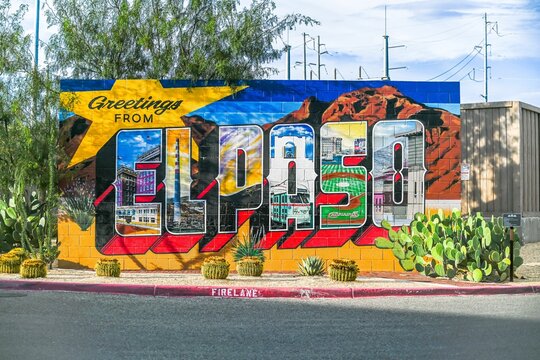 Beautiful shot of the street art of El Paso in Texas, United States
