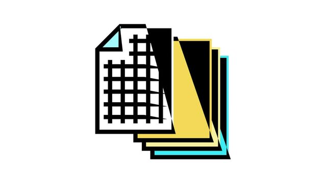 chart paper list color icon animation