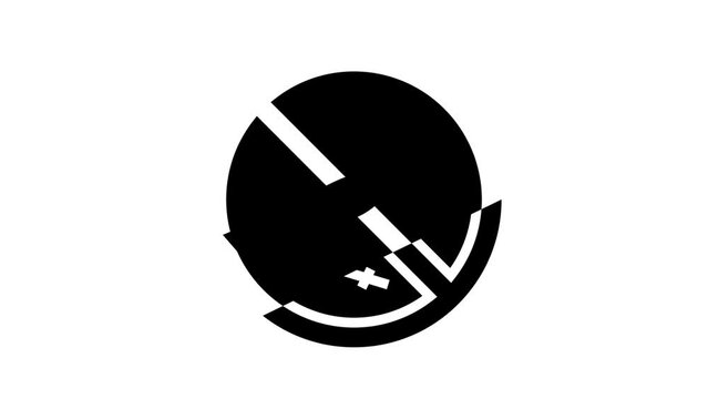 plastic surgery addiction glyph icon animation