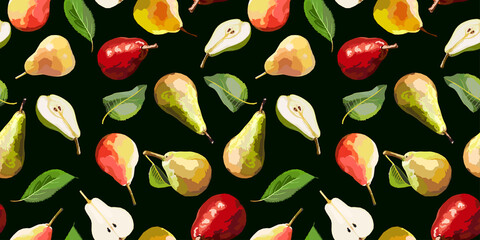 Stoffe zum Nähen Pear seamless pattern