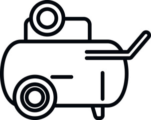 Compressor icon outline vector. Air machine. Pump tank