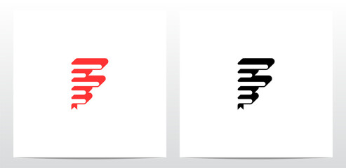 Fototapeta premium Stack Of Books Letter Logo Design F