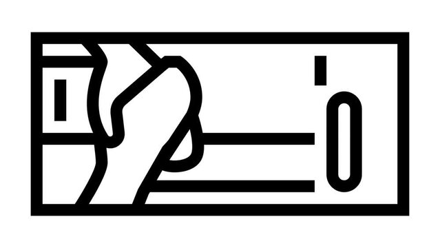 franc chf line icon animation