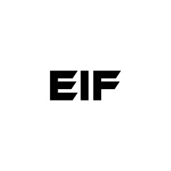 EIF letter logo design with white background in illustrator, vector logo modern alphabet font overlap style. calligraphy designs for logo, Poster, Invitation, etc.