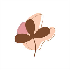 Vector Boho Aesthetic Abstract Botanical 