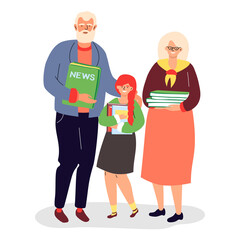 Recycling - modern colorful flat design style illustration