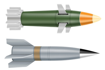 long range ballistic military missile vector illustration