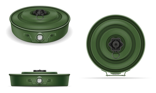 panzer tank military mine vector illustration