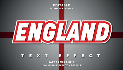 england editable text effect with modern and simple style, usable for logo or campaign title - obrazy, fototapety, plakaty