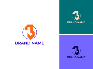 ILLUSTRATION NUMBER 3 GEOMETRIC DESIGN SIMPLE LOGO ICON VECTOR