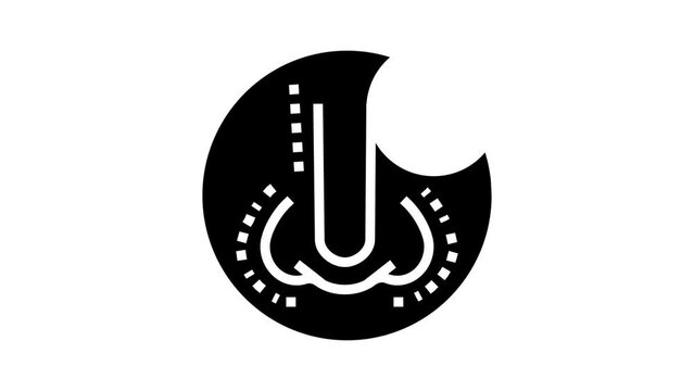 rhinoplasty surgery glyph icon animation
