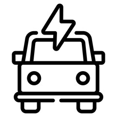 Obraz premium Electric Car Icon