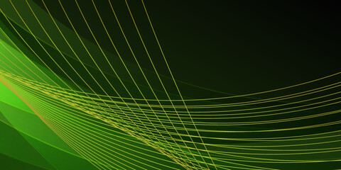 Background black and green dark are light with the gradient. green abstract background decorated with luxury golden lines vector illustration