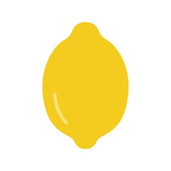 Lemon fruit icon isolated on white background.