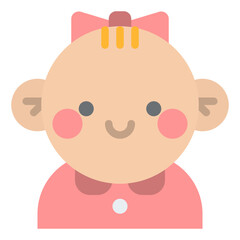 baby girl people kid icon