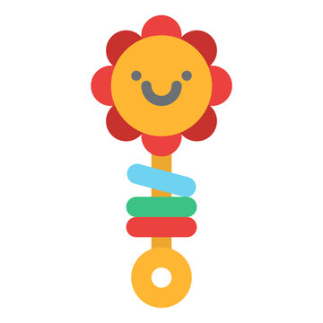 baby rattle toy kid childhood icon