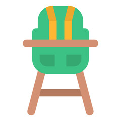 high chair baby childhood eat icon